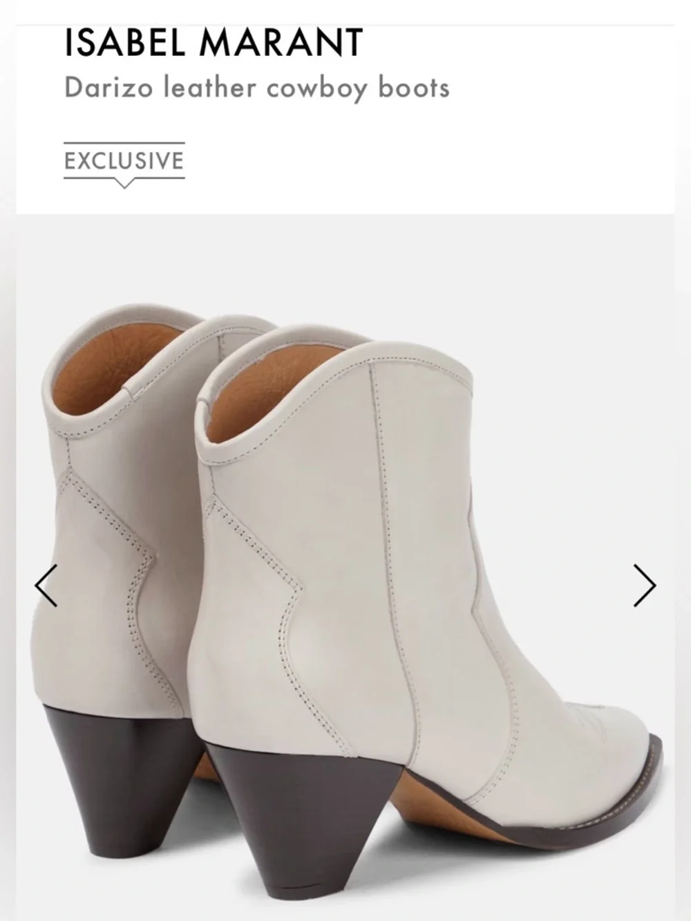 ISABEL MARANT DARIZO LEATHER COWBOY BOOTS. NWT. SIZE 40. 🤍 - Picture 2 of 6